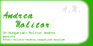 andrea molitor business card